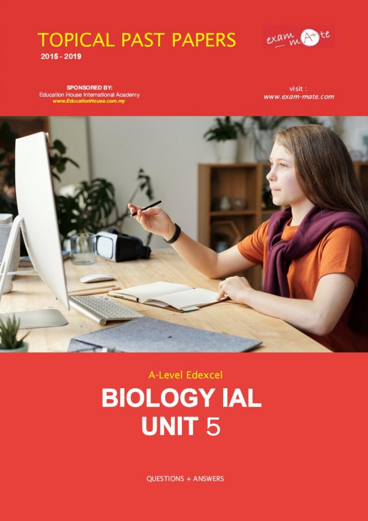 Edexcel A-LEVEL BIOLOGY IAL TOPICAL WORKSHEET